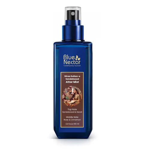 Miniatura 9 de Blue Nectar Niraa Oudh Veera Attar Mist Bruma de perfume para hombres y mujeres Oudh Attar de larga duración con rosa y azafrán Spray