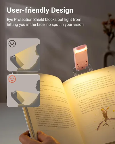 Miniatura 5 de DEWENWILS Luz de libro USB recargable para leer en la cama, lámparas de lectura LED con pinza, portátiles, luces de marcapáginas para niños, amantes