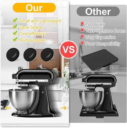 Miniatura 4 de Deslizadores de electrodomésticos de cocina, 16 piezas autoadhesivas para electrodomésticos pequeños, fáciles de mover y ahorrar espacio, accesorios