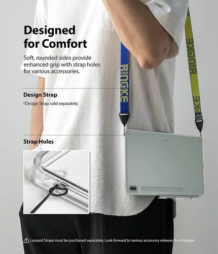 Miniatura 8 de Ringke Fusion - Funda diseñada para Galaxy Tab S7 FE de 12.4 pulgadas (2021), parte trasera dura transparente a prueba de golpes, con soporte