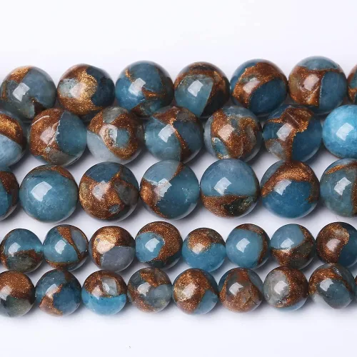 Miniatura 20 de 90 cuentas de piedra natural de 0.157 in, piedra de lapislázuli, cristal de piedra curativa para la curación de joyas, bricolaje, pulseras, Piedra