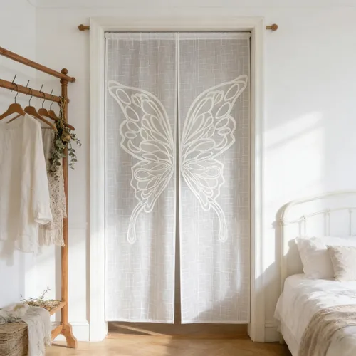 Cortina blackout con diseño de ondas a rayas con ojales para ventana y puerta, cortinas térmicas para puertas, 1 panel