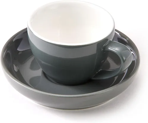 Miniatura 6 de Tazas y platillos de café expreso - Demitasse de 3 onzas para café, juego de 4, colores surtidos (moderno)