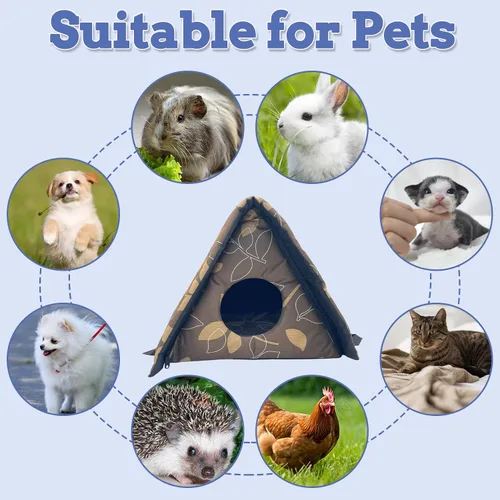 Miniatura 7 de Fhiny Refugio para Gatos Callejeros, Casa Impermeable para Gatos de Exterior Plegable Cueva Cálida para Mascotas para Invierno Cama de Tienda