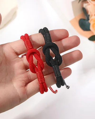 Miniatura 7 de Eryuor Pinky - Pulseras de nudo de promesa, regalos para parejas, Navidad, aniversario, día de San Valentín, regalos para hombres, mujeres, novio