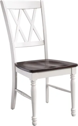 Miniatura 2 de Crosley Furniture Shelby - Sillas de comedor (juego de 2), color blanco envejecido y banco de comedor Shelby, blanco envejecido