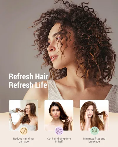 Miniatura 8 de YFONG Toalla Envolvente Grande para Cabello para Mujeres, Toalla de Cabello de Microfibra Súper Absorbente para Cabello Rizado, Turbantes de Cabello
