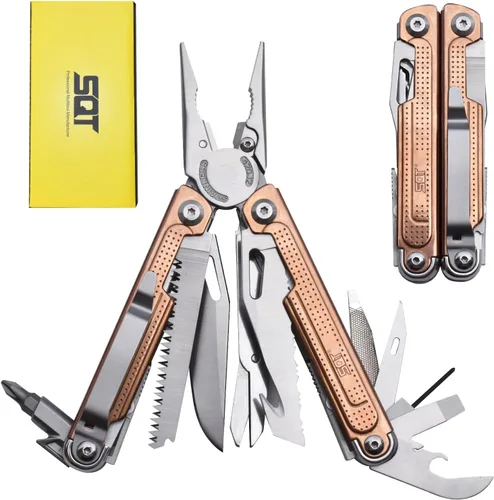 Miniatura 8 de SQT2045 Multiherramienta 20-en-1, Plegable y con Bloqueo Automático, Herramienta Profesional para DIY, Reparaciones del Hogar y Camping al Aire