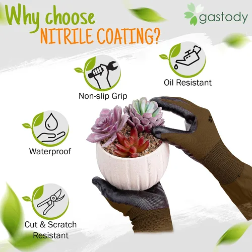Miniatura 5 de Guantes de jardinería de manga larga para mujeres y hombres, guantes de jardín de puño largo, multiusos, resistentes para exteriores e interiores