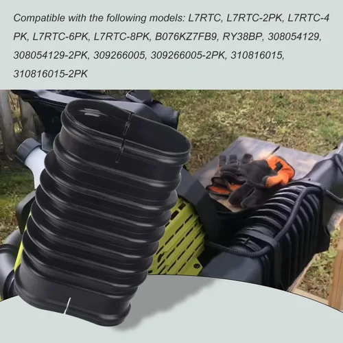 Miniatura 5 de 580473001 Tubo flexible de repuesto para soplador de mochila Ryobi RY38BP de 38 cc – RY40404 40V, compatible con modelos 308054129, 310816015