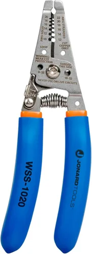 Jonard Tools Pelacables curvados de acero inoxidable WSS-1020, 10-20 AWG