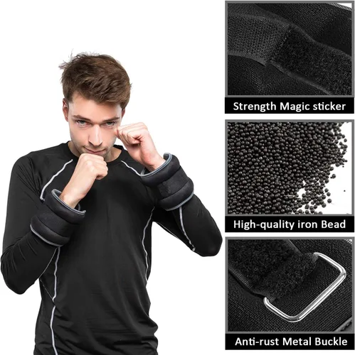 Miniatura 3 de Pesas de tobillo/muñeca, pesas pequeñas para mujeres y niños, equipo de ejercicio con correas ajustables para fitness, gimnasio, baile, caminar