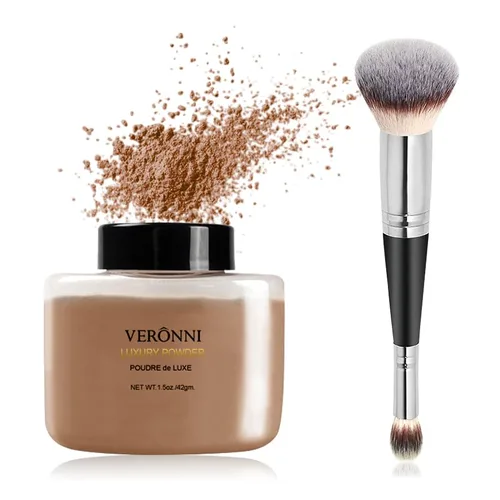 Miniatura 11 de Polvo de ajuste suelto de 4 colores, maquillaje de plátano de lujo para acabado facial, cobertura de larga duración, acabado mate iluminador