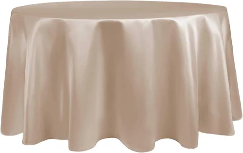 Miniatura 20 de Ultimate Textile Mantel redondo de satén nupcial de 60 pulgadas, se adapta a mesas de menos de 60 pulgadas de diámetro, berenjena morado berenjena