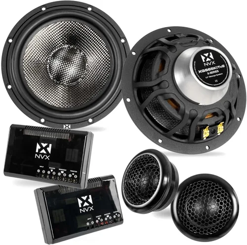 Miniatura 8 de NVX® XSP692 - Altavoces para automóvil de 6 x 9, 600 W máximo, 300 W RMS, coaxial de 2 vías con tweeters de cúpula de seda de 1 pulgada y X-overs