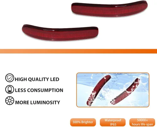Miniatura 2 de ADIIL Reflector de parachoques trasero Carcasas de luz de freno de cola Lámparas de señal de giro Kit de accesorios para Mini Cooper Clubman R55