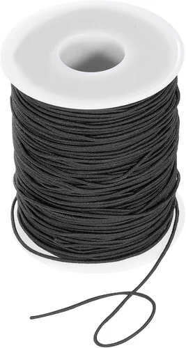Miniatura 9 de uxcell Cordón elástico de 0.047 pulgadas (0.047 in) con hilo elástico para hacer joyas, collares, pulseras, cuentas, 109 yardas, color marrón
