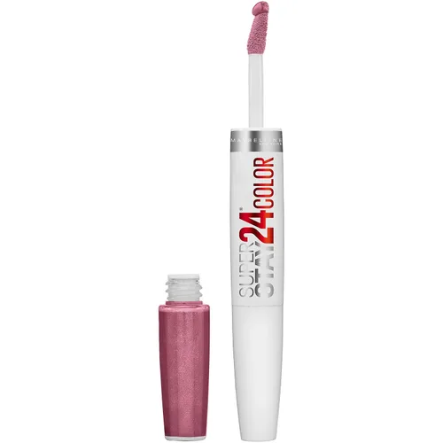Miniatura 23 de Maybelline Super Stay 24, lápiz labial líquido de maquillaje de 2 pasos, color altamente pigmentado de larga duración con bálsamo hidratante, Merlot