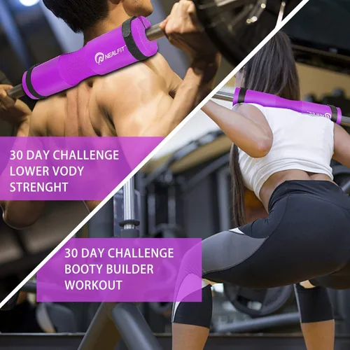 Miniatura 4 de NEALFIT Almohadilla para Barra de Pesos para Sentadillas—Almohadilla para Barra de Pesos—Ideal para Levantamiento de Pesas, Estocadas y Empujes