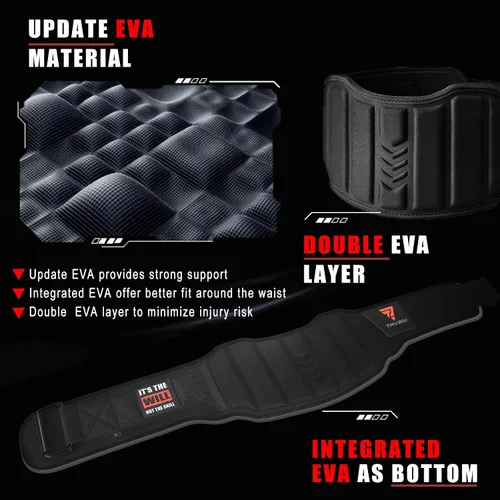Miniatura 3 de Weight Lifting Belt, Weightlifting Belt,Workout Gym Powerlifting Belt 7 inch,Fitness Back Support for Cross Training, Squats, Lunges