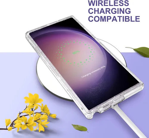 Miniatura 9 de ULAK Compatible con Funda para Samsung Galaxy S23 Ultra 5G, Resistente de Servicio Pesado a Prueba de Golpes Híbrida Parachoques de TPU Suave Brillo