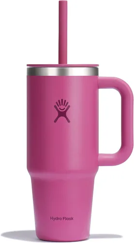 Miniatura 89 de Hydro Flask Vaso de Viaje con Asa, Tapa y Pajita - Acero Inoxidable Aislado en 24 Oz Aloe