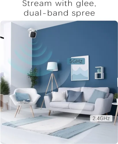 Miniatura 5 de blurams Juego de cámaras de seguridad, cámara interior 2K para mascotas para seguridad en el hogar con seguimiento de movimiento, audio de 2 vías