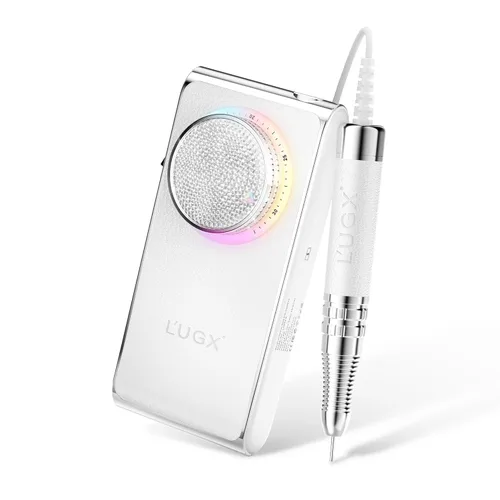 L'UGX Taladro de uñas profesional, máquina de taladro de uñas sin escobillas de 30000 RPM, lima de uñas eléctrica recargable inalámbrica para uñas