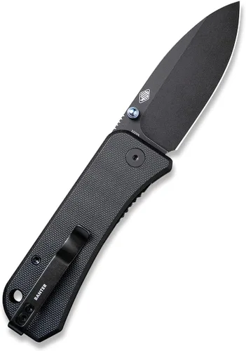 Miniatura 2 de Cuchillo de bolsillo WeKnife Banter para EDC, cuchillo plegable Ben Petersen con hoja de 2.9" S35VN, abrebotellas de pulgar de titanio 2004B (Negro)