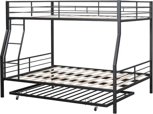 Miniatura 4 de DNYN Litera tamaño matrimonial XL sobre Queen con nido para dormitorio de niños, fácil de montar y diseño que ahorra espacio, no necesita somier