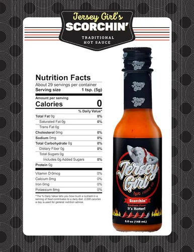 Miniatura 2 de Jersey Girl Hot Sauce Co Scorchin' Hot Sauce - Salsa picante hecha con pimientos Carolina Reaper y Dragon's Breath / 2 de los pimientos más picantes