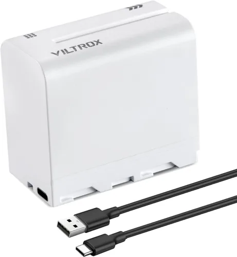 Miniatura 10 de VILTROX Batería de iones de litio NP-F550, 1 paquete (2200 mAh), repuesto para Sony NP-F550 F570 F750 F770 F950 F960 F970, compatible con luz LED