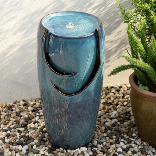 Miniatura 17 de Glitzhome - Fuente de agua con luz LED para exteriores