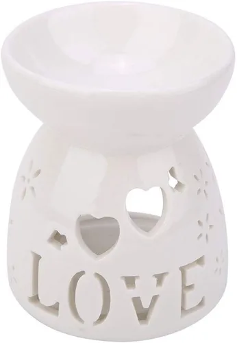 Miniatura 4 de AUNMAS Candelabro blanco con fragancia de cerámica, lámpara de noche, esencia, aceite, incienso, aromaterapia, estufa para decoración del hogar
