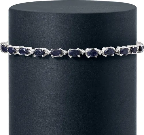 Miniatura 3 de Ross-Simons 8.40 ct. t.w. Sapphire Bracelet With Diamonds in Sterling Silver