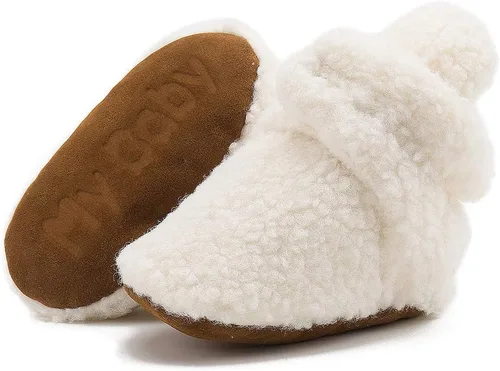 Miniatura 198 de Sawimlgy - Botines de algodón antideslizantes para recién nacido, con agarre, para cuna o para el invierno