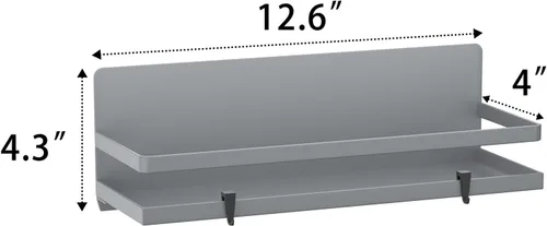 Miniatura 2 de Estante magnético para especias para refrigerador, organizador magnético movible, estante de almacenamiento de tarros de condimentos de cocina