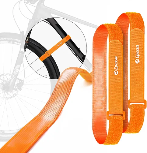 Miniatura 9 de Epessa Correa estabilizadora de rueda de bicicleta, correa de bicicleta con agarre de gel Stonger, correa ajustable para rueda de bicicleta, correas