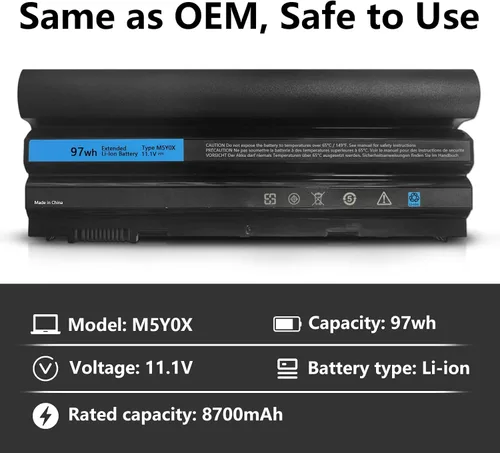 Miniatura 4 de 97Wh M5Y0X 9-Cell Laptop Batería para Dell Latitude E6420 E6430 E6440 E6520 E6530 E6540 E5420 E5430 E5520 E5530 Inspiron 4420 5420 54255 7420 7520