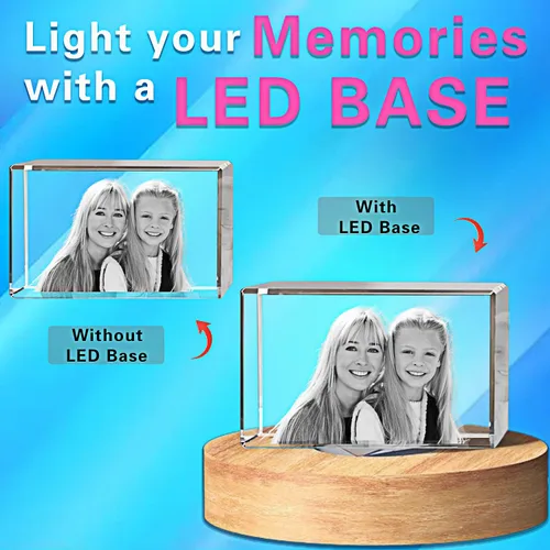 Miniatura 3 de Foto de cristal 3D, personalizada con tu foto para papá, mamá, él, ella, imagen personalizada grabada con láser 3D, cristal grabado, conmemorativo