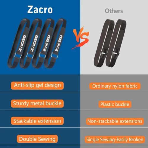 Miniatura 2 de Zacro Bike Rack Straps, 2/4 PCS Adjustable Bike Wheel Strap with Upgraded Gel Grip & Stonger Metal Buckle, 24/31.5 Inches Anti-Slip Bicycle Tire