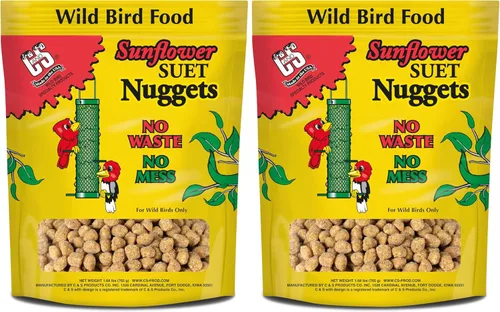 Miniatura 19 de C&S Pepitas de sebo para pájaros carpinteros, comida para pájaros silvestres al aire libre para pájaros carpinteros, parpadeo y más, 27 onzas