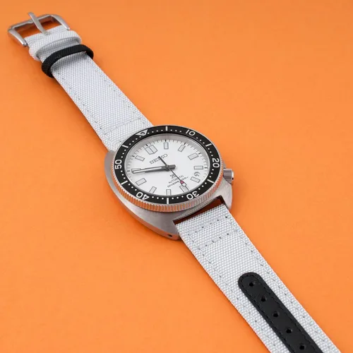 Miniatura 53 de StrapHabit Correa de reloj de liberación rápida, correa de reloj de tela de vela, dos longitudes, correa de reloj de piel de nailon, 0.748 in, 0.787