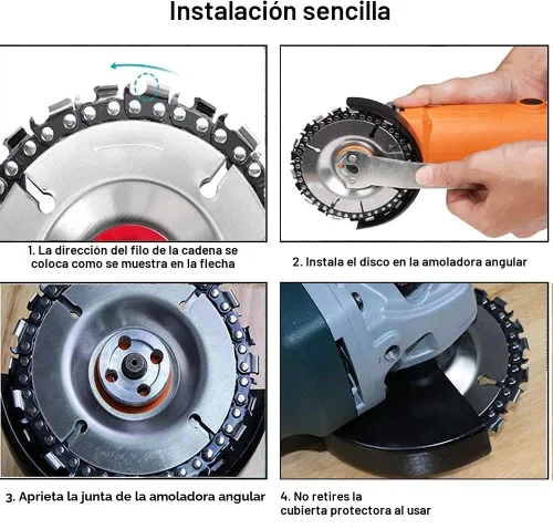 Miniatura 6 de Disco de motosierra/removedor de tocones/amoladora de tocones/disco de tallado de madera para amoladora angular de 4 o 4 a 1/2 pulgadas, cenador