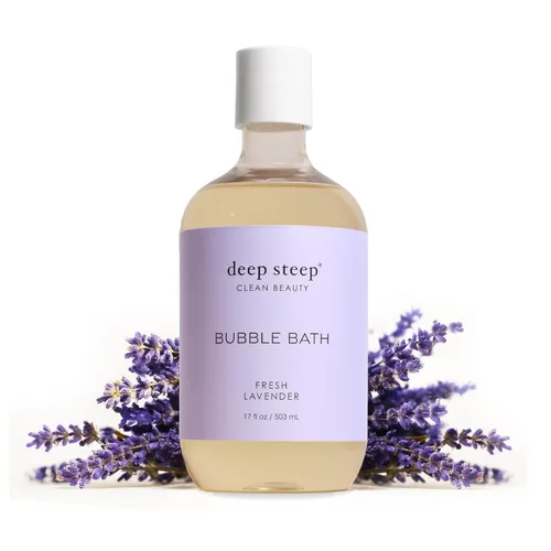 Miniatura 18 de Deep Steep baño de burbujas, lavanda y manzanilla 17 oz – Reducción de alergias clínicamente probada, baño relajante con manteca de karité y aceite