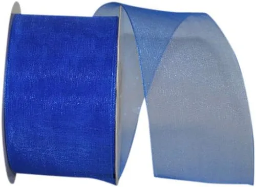 Miniatura 59 de Reliant Ribbon 25621-053-09C Cinta transparente de gasa, 1-1/2 pulgadas x 100 yardas, azul