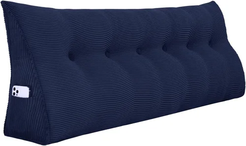 Miniatura 16 de WOWMAX - Almohada triangular para cabecero; almohada en forma de cuña para cabecero; almohada grande de refuerzo para cama, almohada