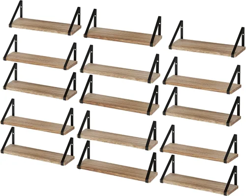 Miniatura 15 de Wallniture Ponza - Estante flotante de pared de 17 x 4.5 pulgadas, estantes pequeños de madera para almacenamiento en la pared, estante montado
