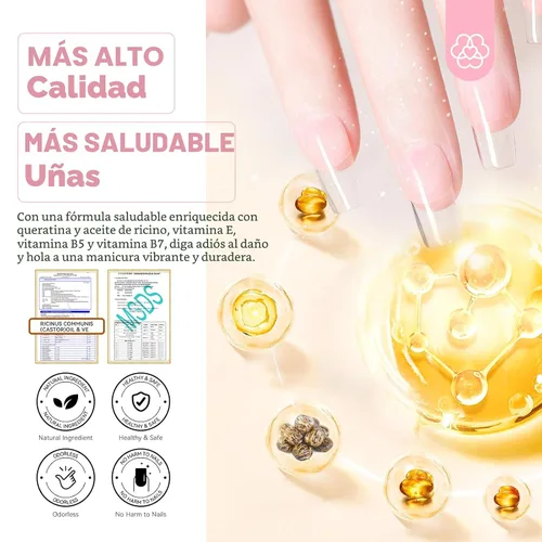 Miniatura 6 de SAVILAND Kit de iniciación de polvo de inmersión transparente para uñas: 2.12 oz 2.1 oz polvo de inmersión para uñas con polvo de inmersión