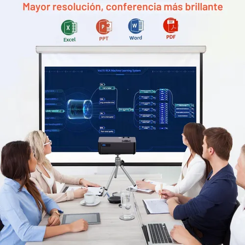 Miniatura 6 de Proyector 5G WiFi Bluetooth nativo 1080P [pantalla de proyector y bolsa de transporte incluidas], proyector de película CEBORY 15000LM Full HD